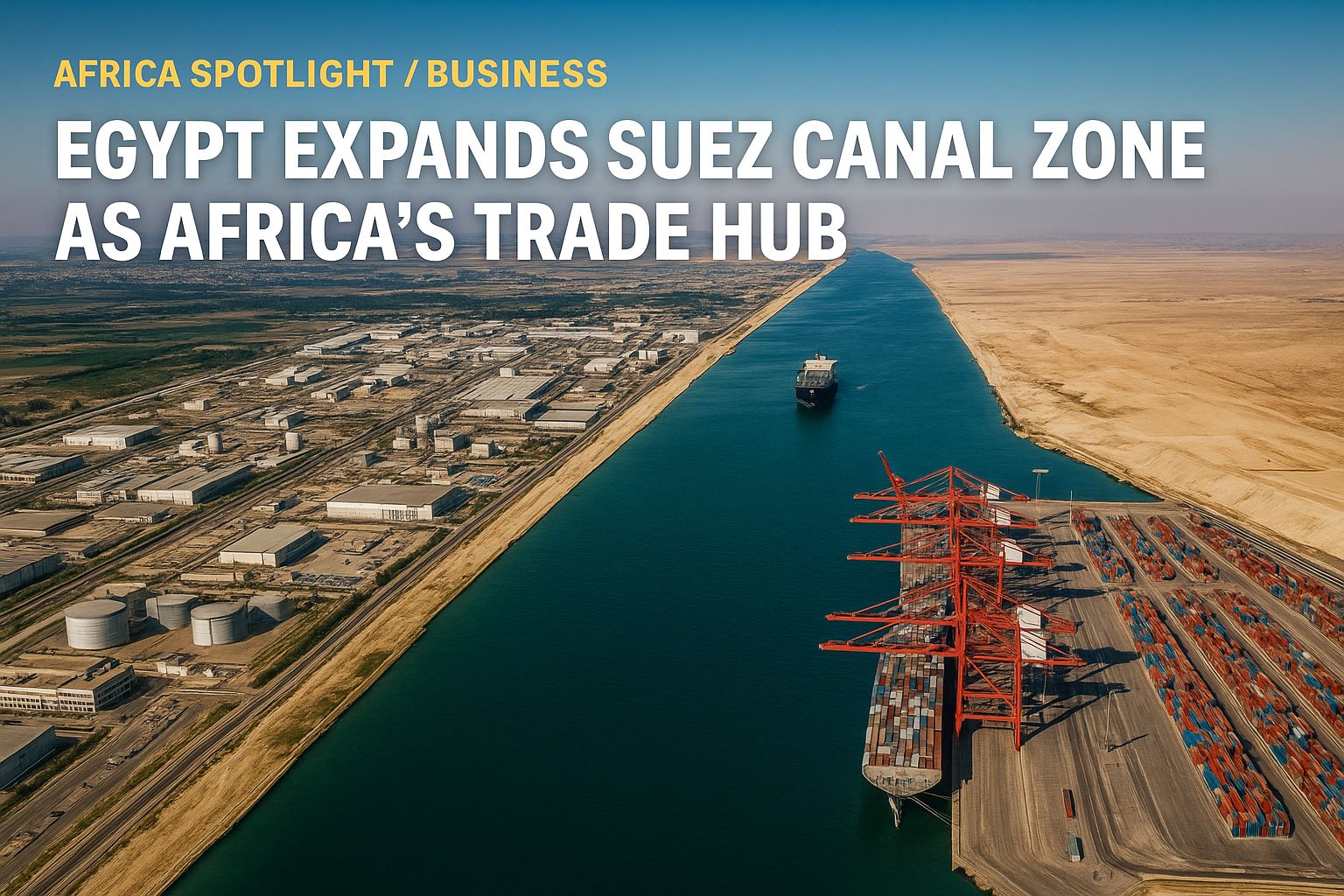 Egypt Expands Suez Canal Zone as Africa’s Trade Hub